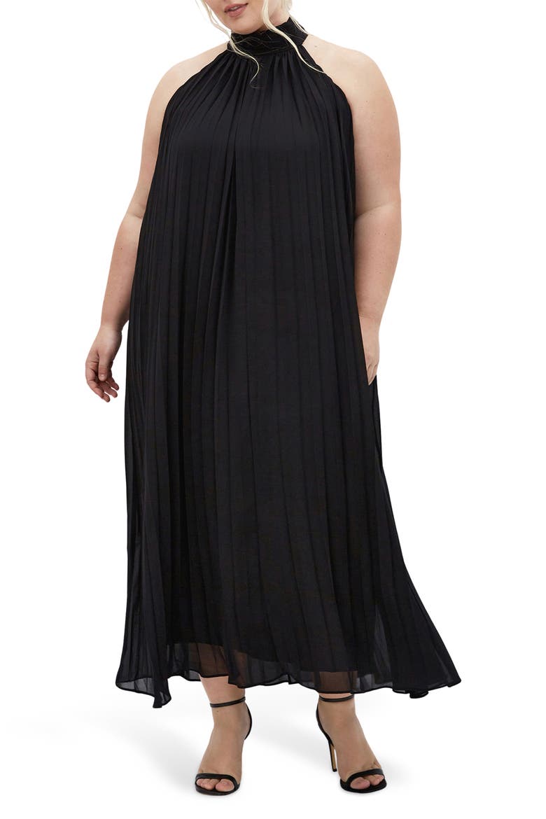 Aida Sleeveless Maxi Dress, Main, color, BLACK