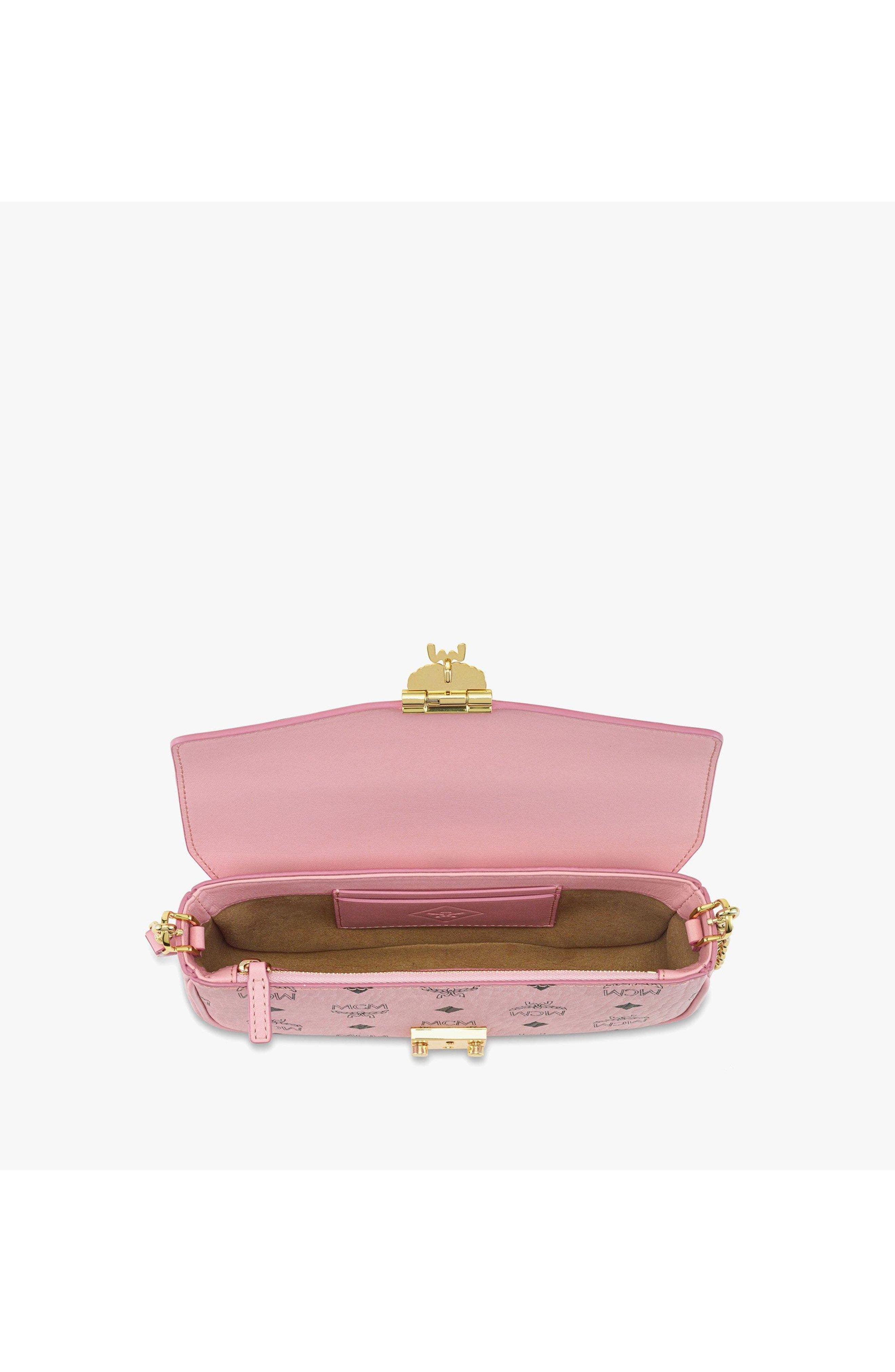 Mini Tracy Crossbody in Visetos Leather Mix, Alternate, color, Soft Pink