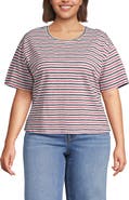 Lands' End Short Sleeve Slub Jersey Cutwork T-Shirt