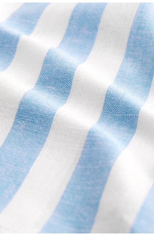 Next Kids' Stripe Linen & Cotton Drawstring Shorts In Blue