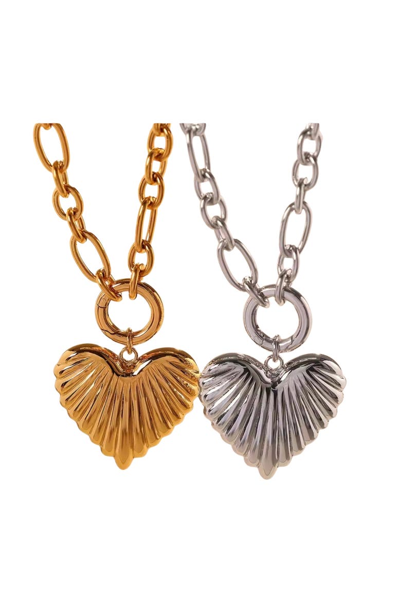 Lorraine Heart Pendant Necklace, Alternate, color, GOLD