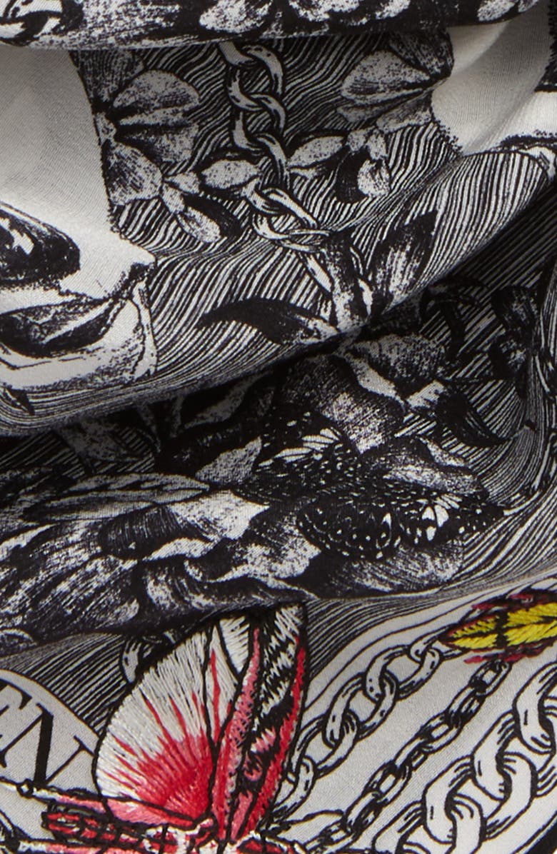 McQueen Alexander McQueen Deck of Skulls Silk Bandana, Alternate, color,