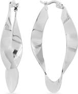 STEELTIME Wavy Hoop Earrings