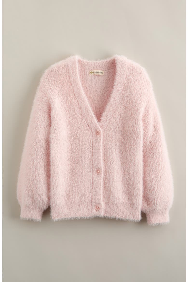 Kids' Eyelash Chenille Cardigan, Main, color, PINK BALM