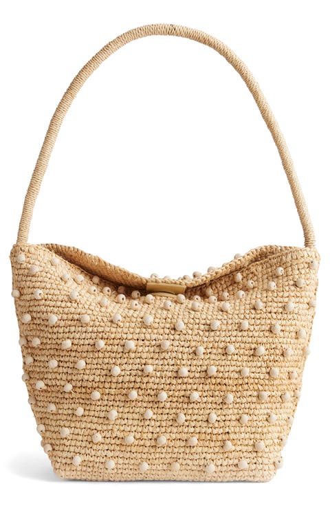 The Signature Woven Raffia Shoulder Bag