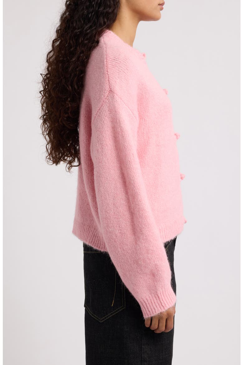 Knot Fastening Cardigan, Alternate, color, PINK