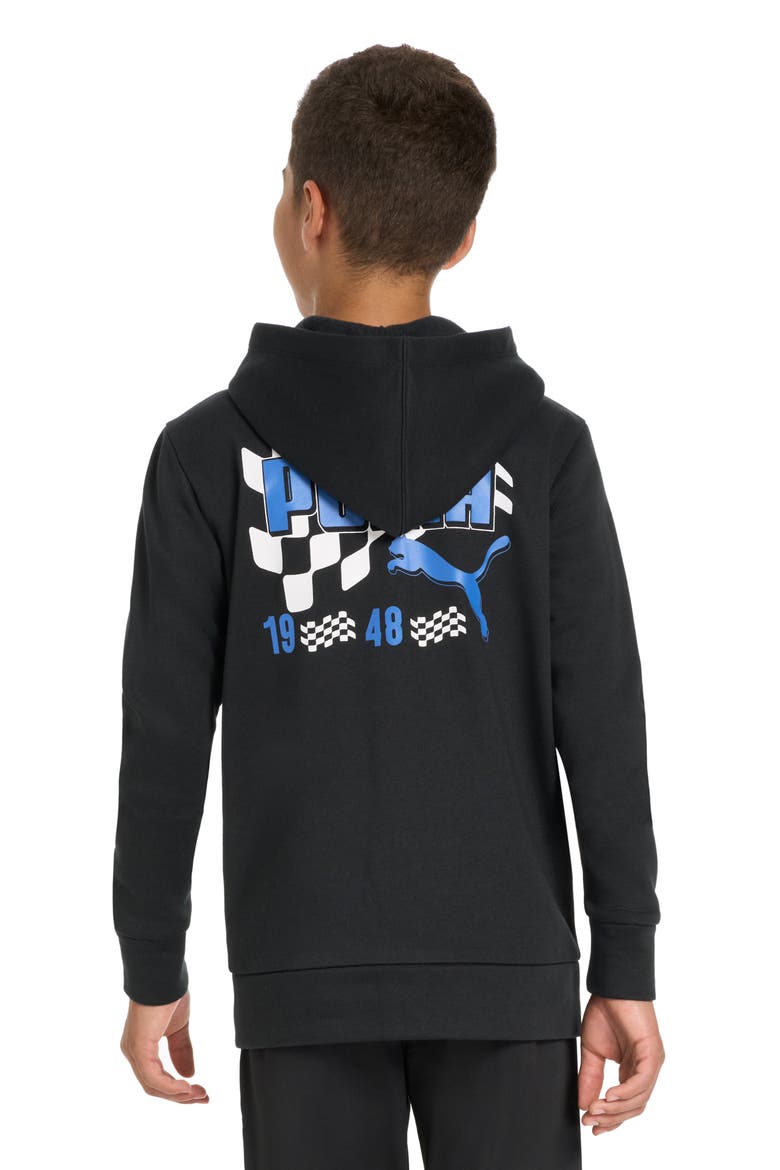 Kids' Speed Squad Pack Cotton Blend Fleece Zip Hoodie, Alternate, color, BLACK