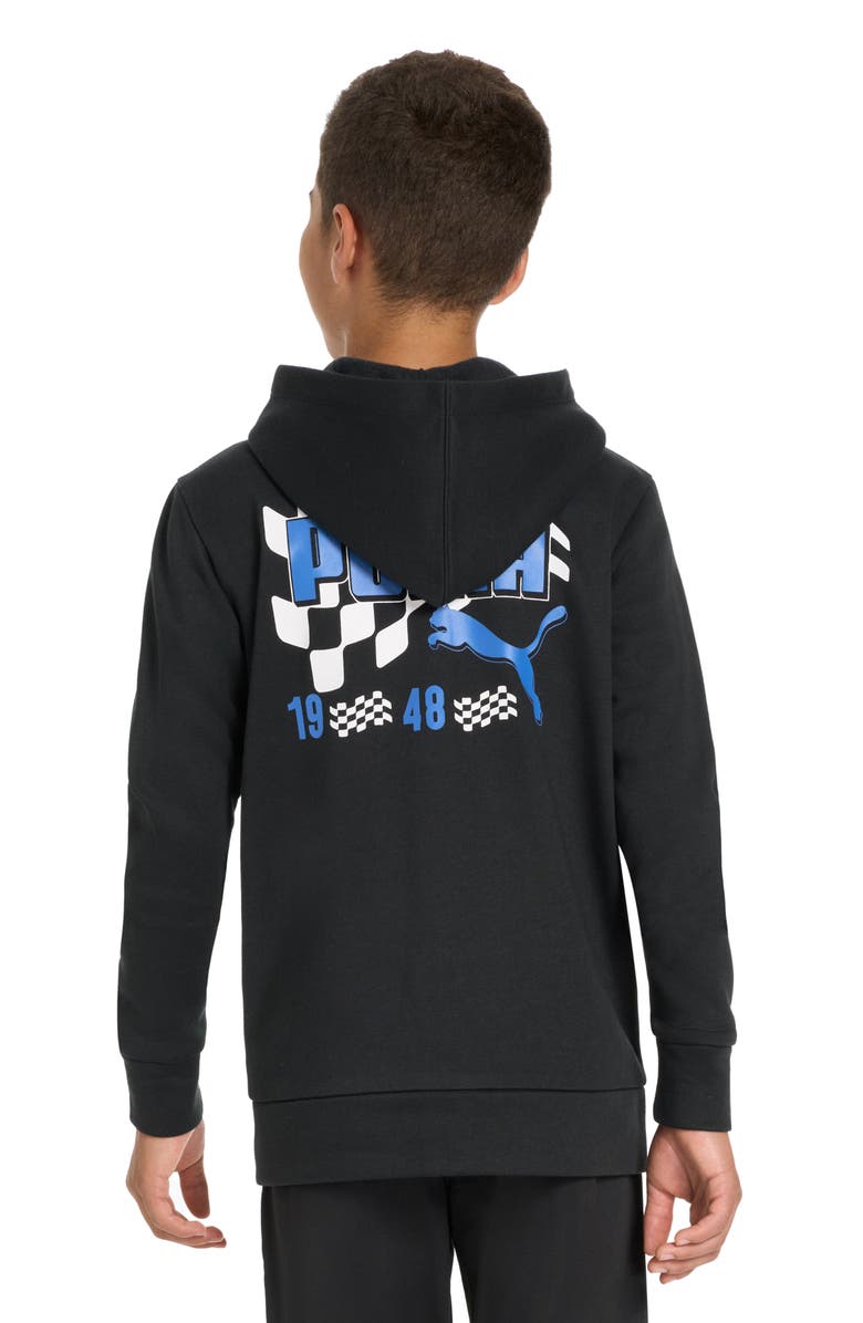 PUMA Kids' Speed Squad Pack Cotton Blend Fleece Zip Hoodie, Alternate, color, Black