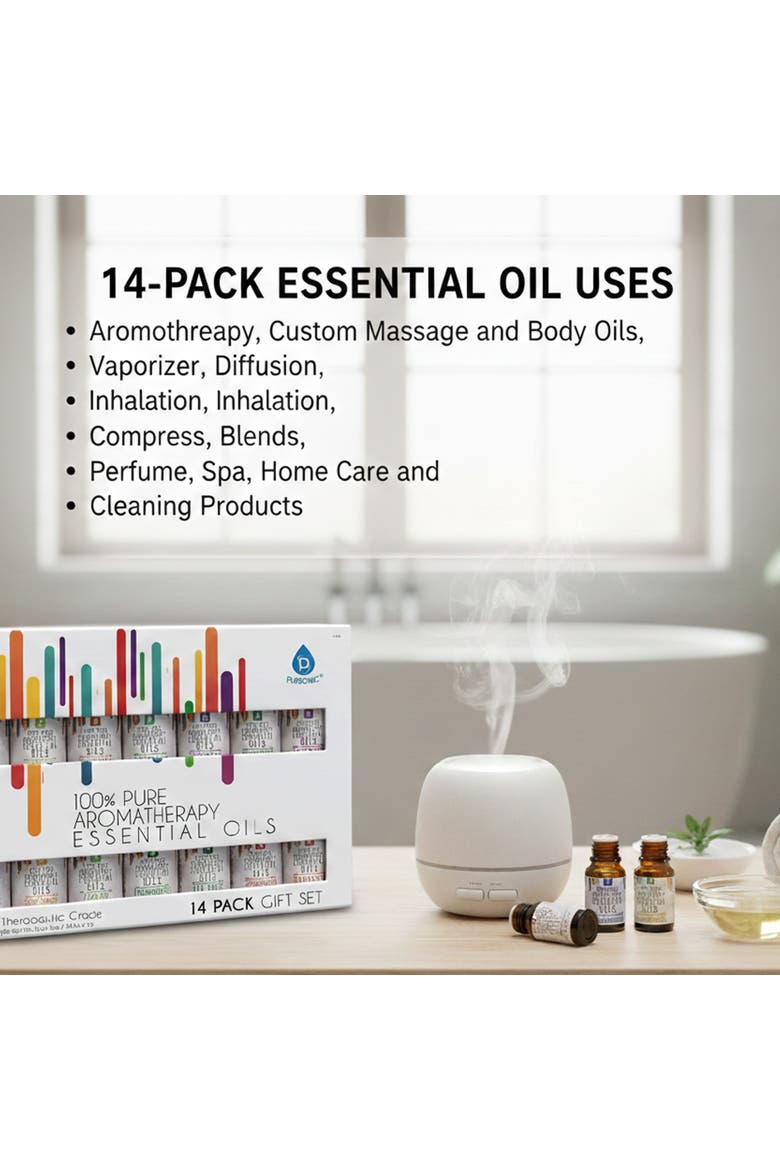 14 Pack of 100% Pure Essential Aromatherapy Oils, Alternate, color, Multicolor