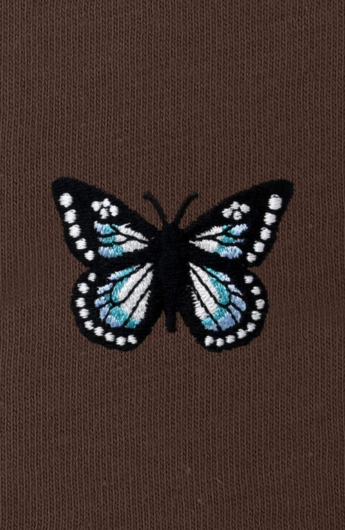 Dalix Butterfly Relaxed Sweatshirt In Brown