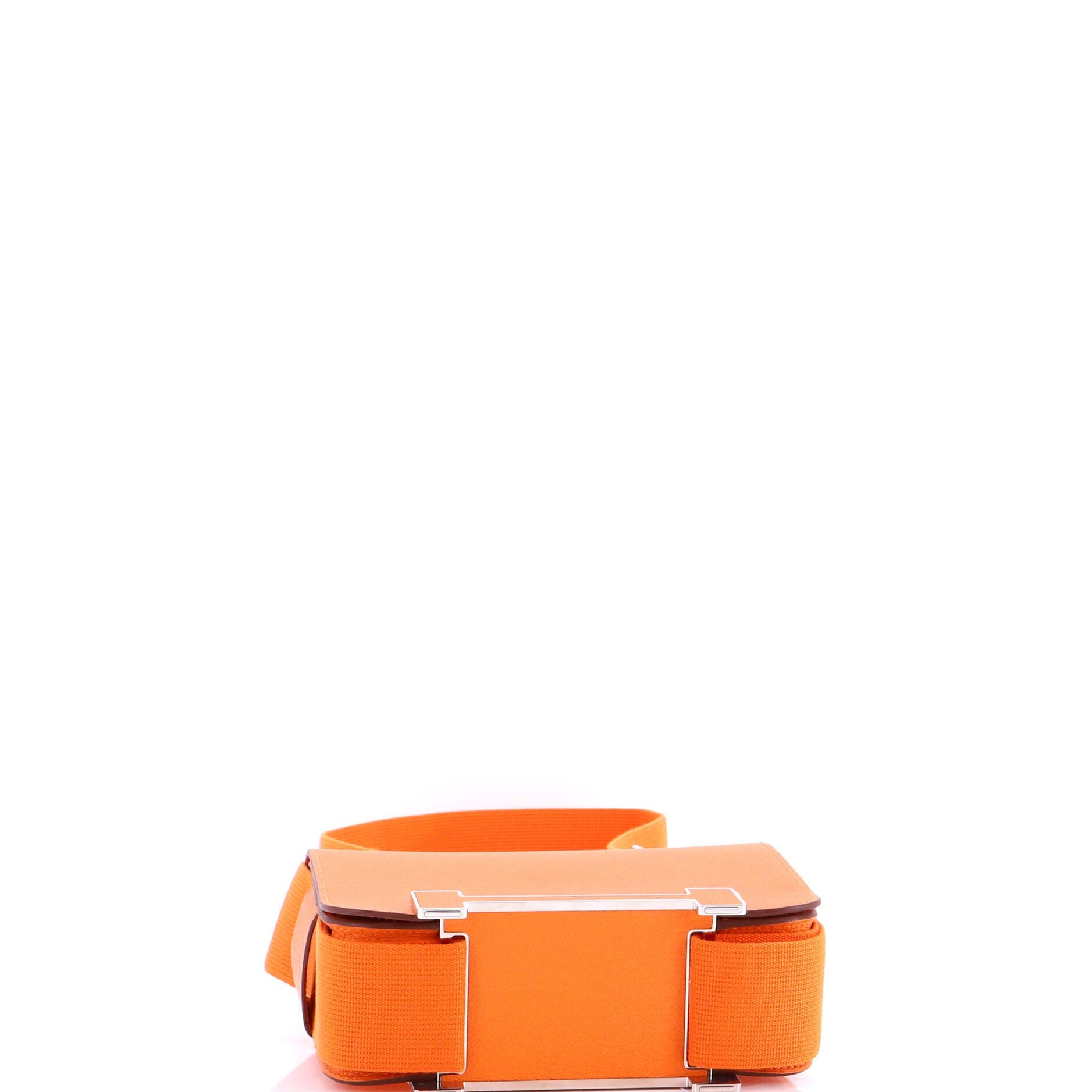 Pre-Owned Hermes Geta Bag Chevre Mysore, Alternate, color, Orange Minium