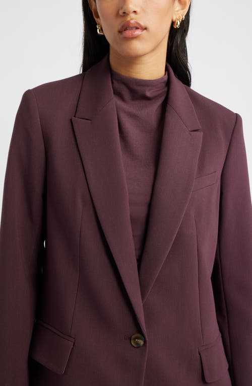 Open Edit The Icon Relaxed Blazer In Burgundy