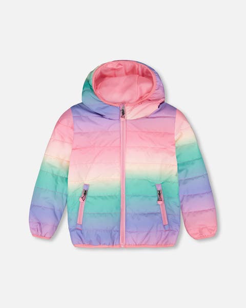 Girl Quilted Mid-Season Gradient Jacket (Toddler, Little Kid & Big Kid)