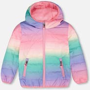 Deux par Deux Girl Quilted Mid-Season Gradient Jacket