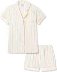 Petite Plume Sunny Stripe Cotton Shorts Pajamas
