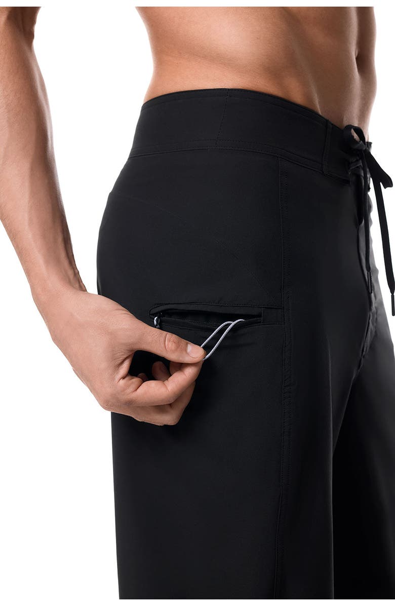 Coolibar Men's San Marino Boardshort - UPF 50+ Sun Protection - Accelera, Alternate, color, Black