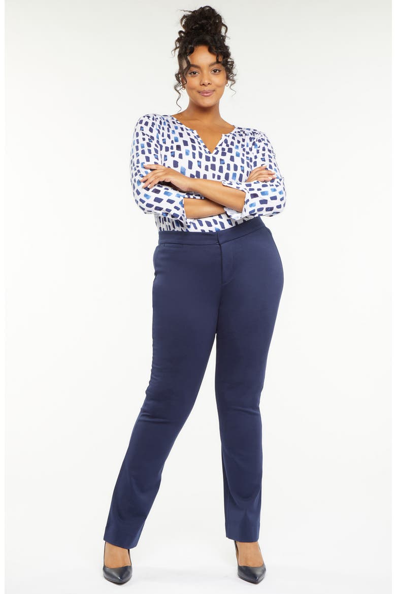 Stretch Knit Straight Leg Pants, Alternate, color, EVENING TIDE