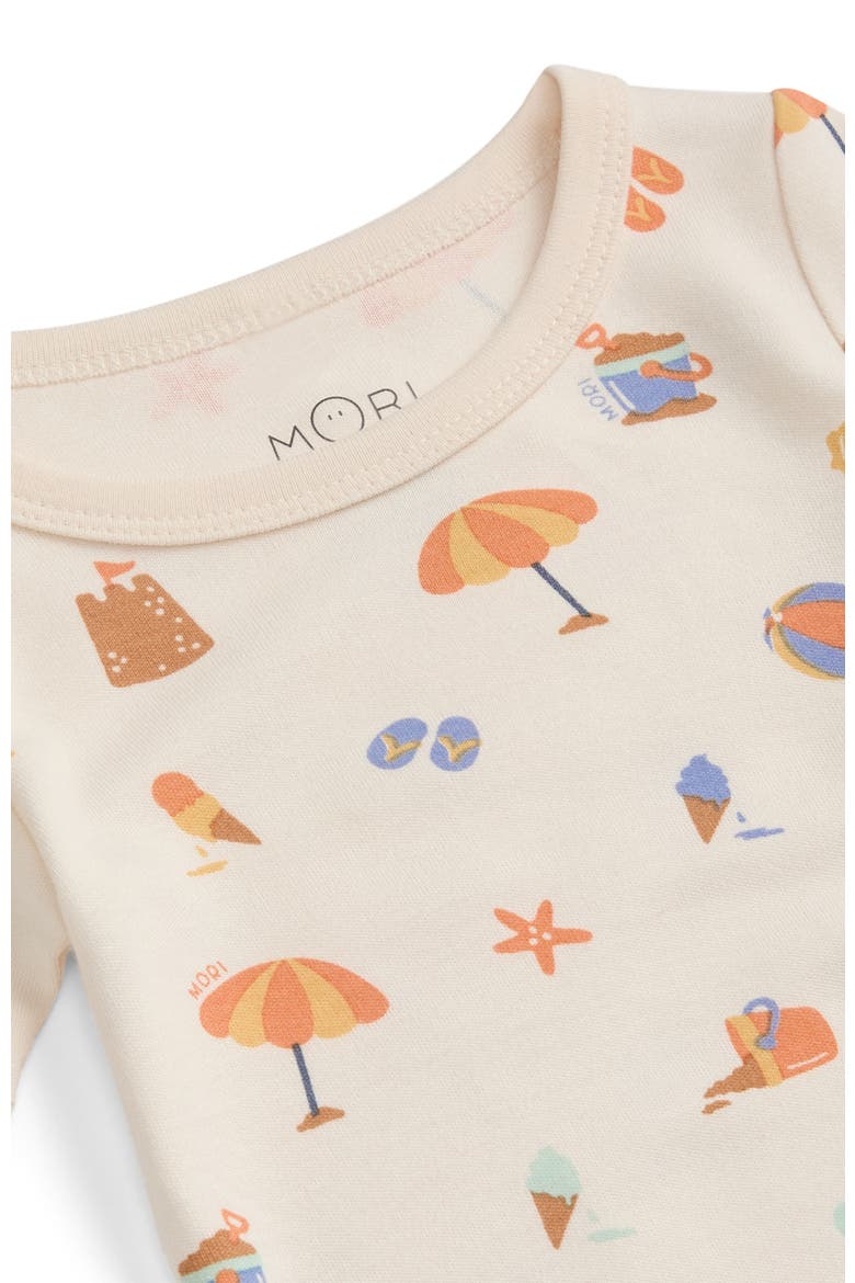 Short Sleeve Print Pajama Set, Alternate, color, Beach Print