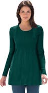 Jessica London Ribbed Baby Doll Tunic Sweater