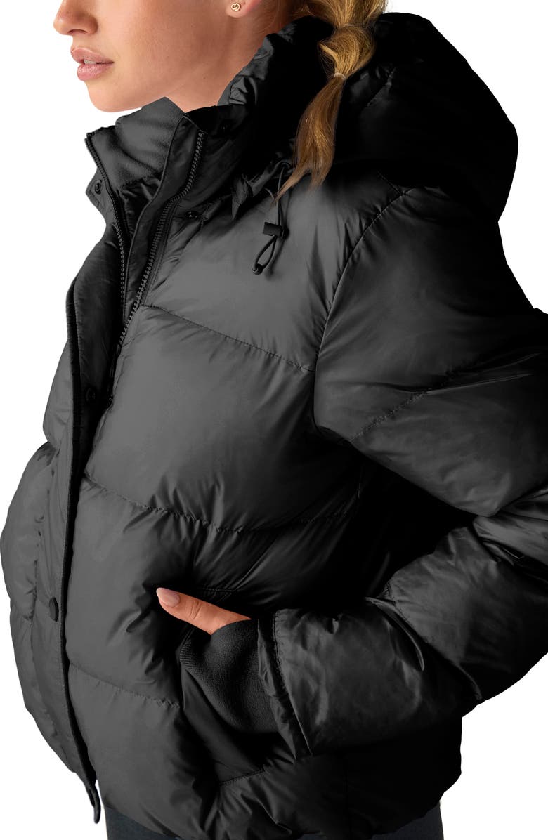 Beyond Yoga Big Cozy Puffer Hooded Jacket, Alternate, color,