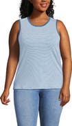 Lands' End Plus Size Supima Cotton Crew Neck Tank