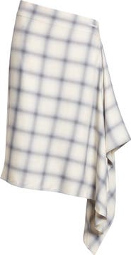 Coperni Check Zero Waste Asymmetric Skirt