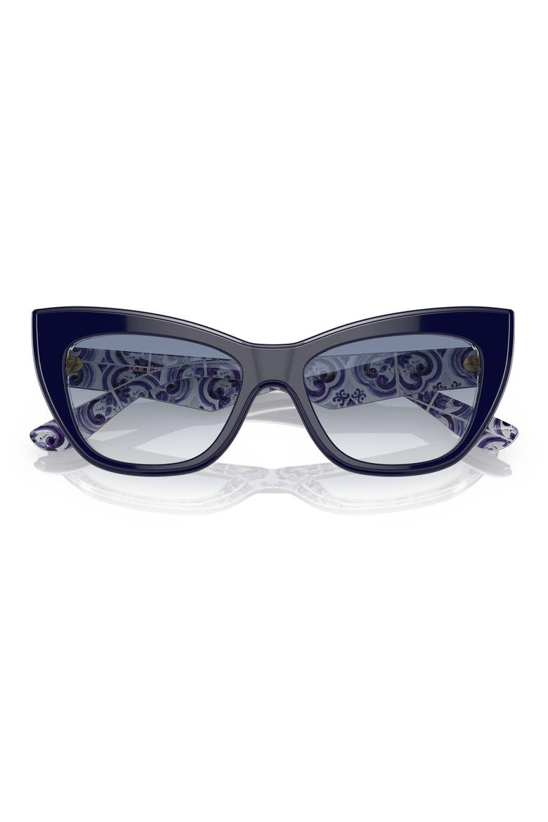 54mm Cat Eye Sunglasses, Alternate, color, BLUE