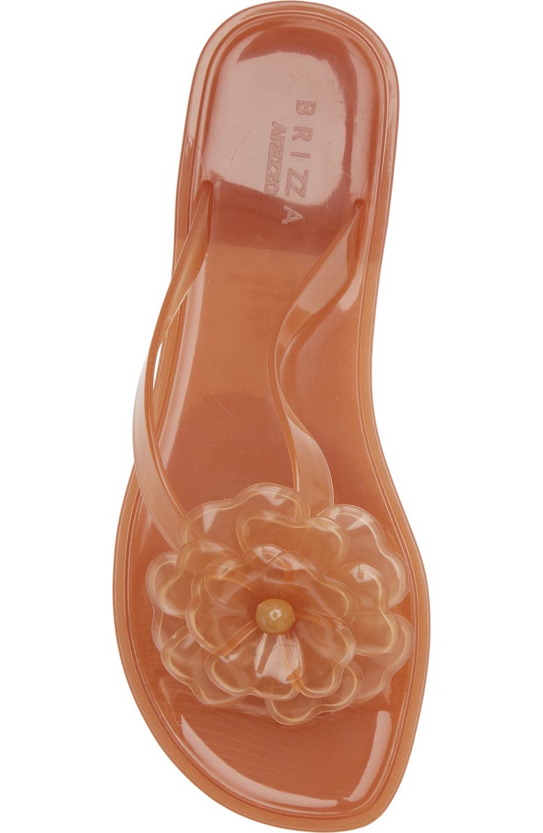 BRIZZA Jelly Flower Flip Flop, Alternate, color, Brown