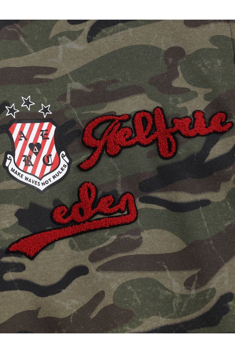 Camo Zip Up Hoodie, Alternate, color, Camouflage