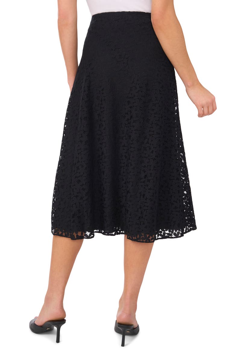 Floral Lace Skirt, Alternate, color, RICH BLACK