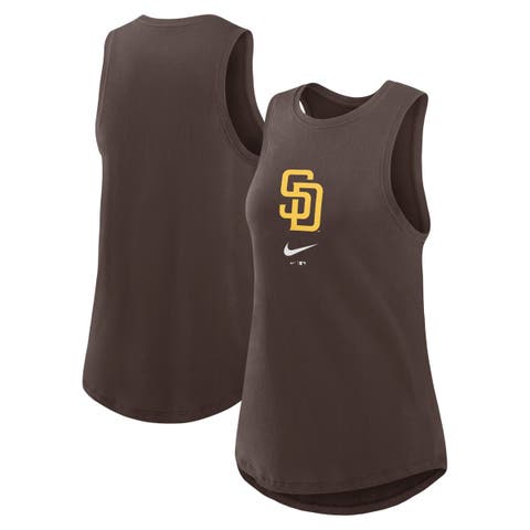 Women's Nike Brown San Diego Padres Legacy Icon High Neck Fashion Tank Top
