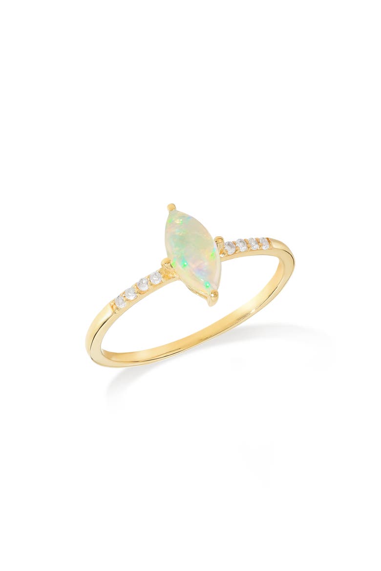 Marquis Gemstone Ring, Main, color, YELLOW
