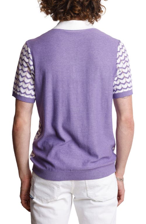 Paisley & Gray Chevron Open Knit Polo