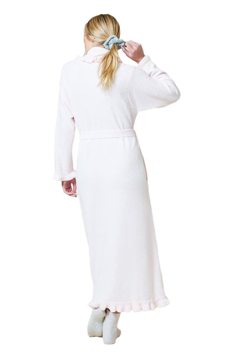 Softies Ruffle Chenille Robe, Alternate, color, Light Pink