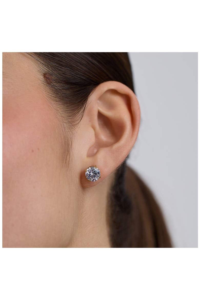 Classic Cubic Zirconia Tennis Stud Earrings, Alternate, color, GOLD