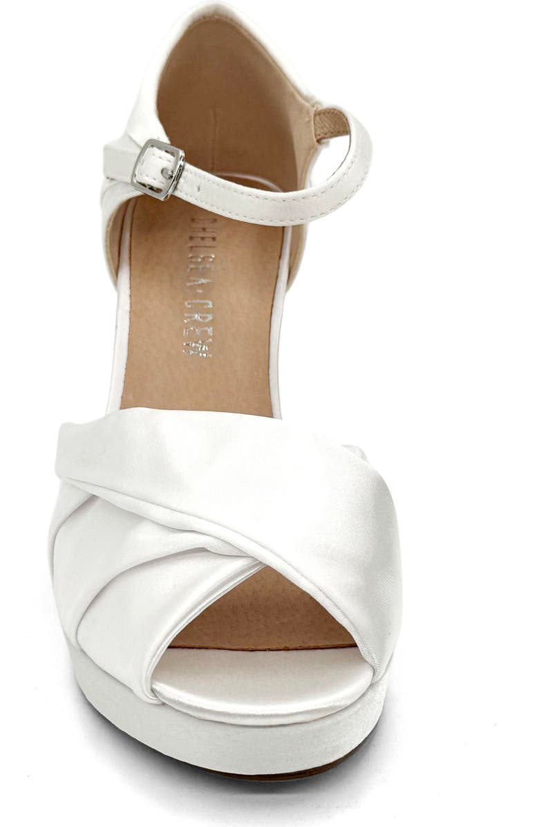 CHELSEA CREW Gloria Platform Peep Toe Pump, Alternate, color, White