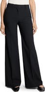 Theory Mid Rise Stretch Wool Flare Pants