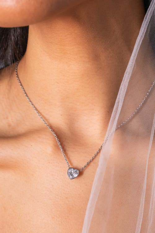 Alex And Ani Heart Pendant Necklace In Silver
