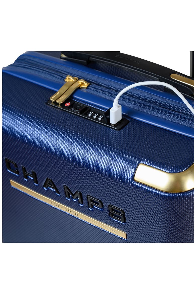 Luxe II 3-Piece Hardside Spinner Suitcases, Alternate, color, NAVY