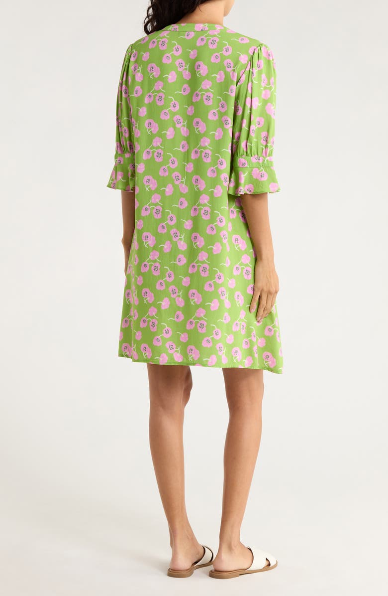 AREA STARS Floral A-Line Dress, Alternate, color, Green