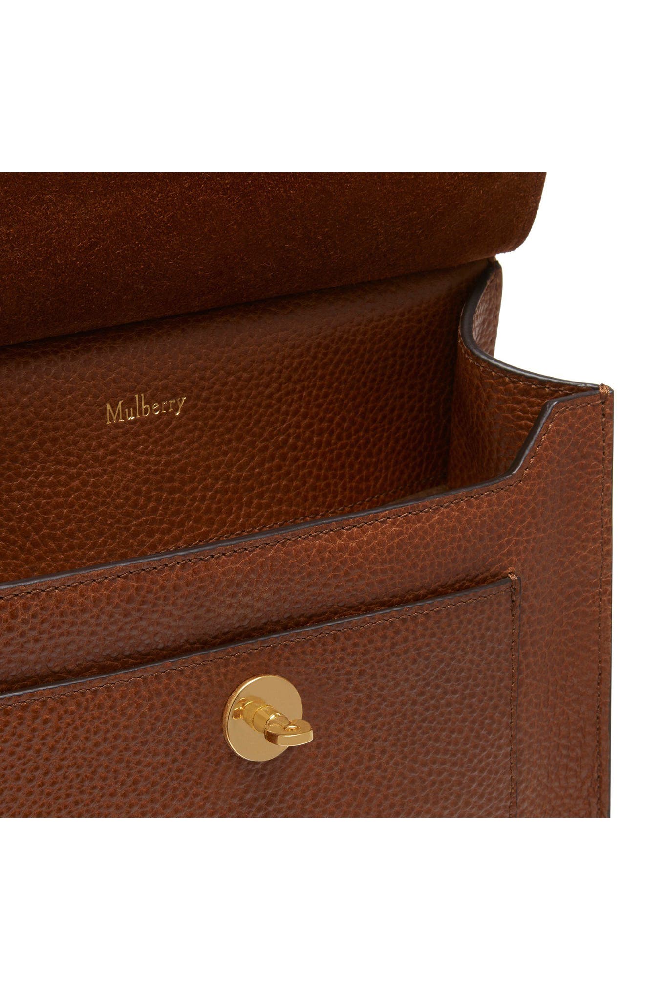 Mulberry Antony Leather Crossbody Bag, Alternate, color, Oak