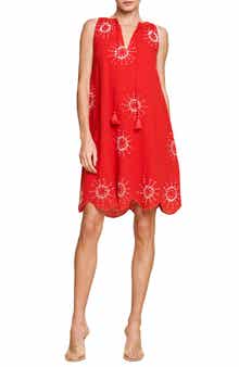 CIEBON Kailani Embroidered Sleeveless A-Line Dress