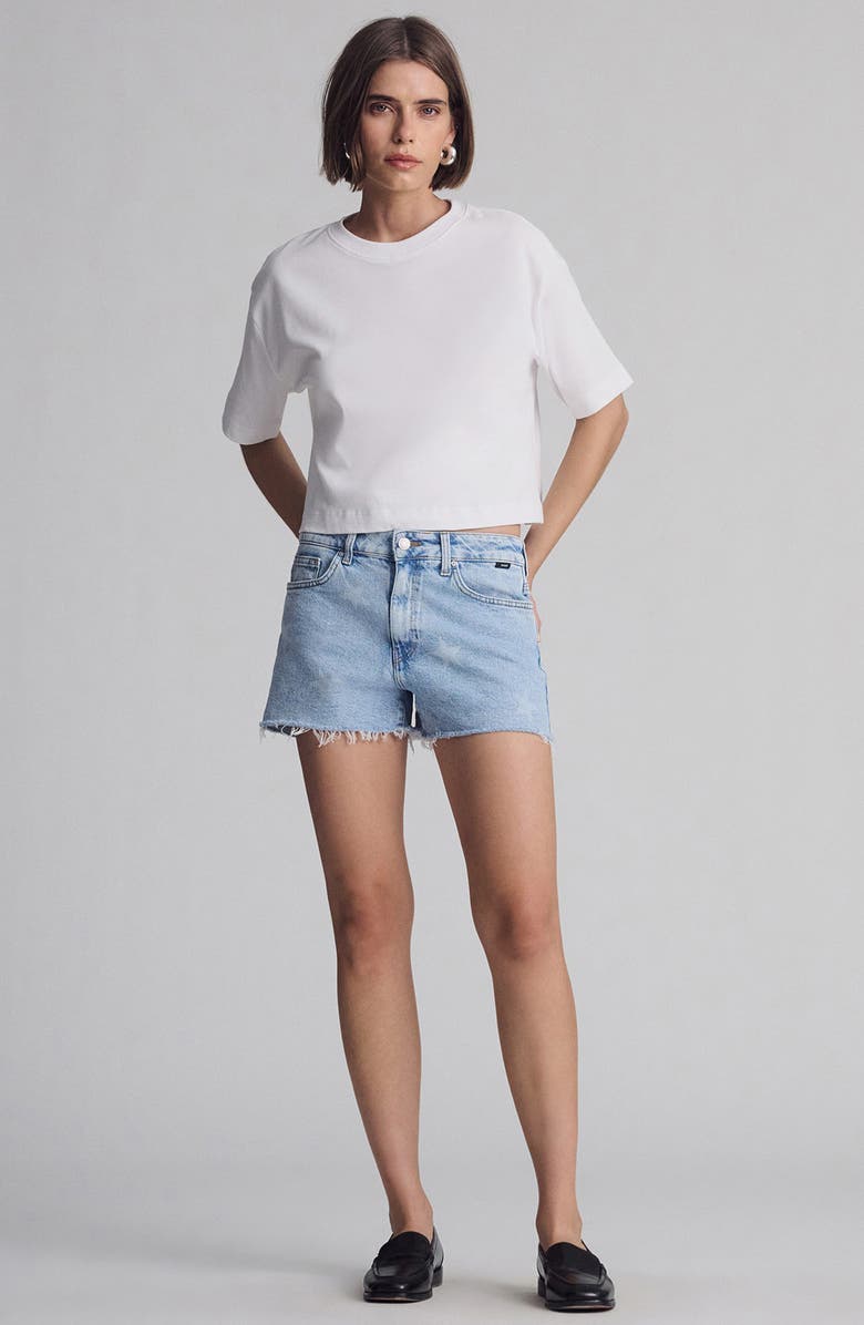 Mavi Jeans Rosie Star Print Denim Cutoff Shorts, Alternate, color, Star Denim