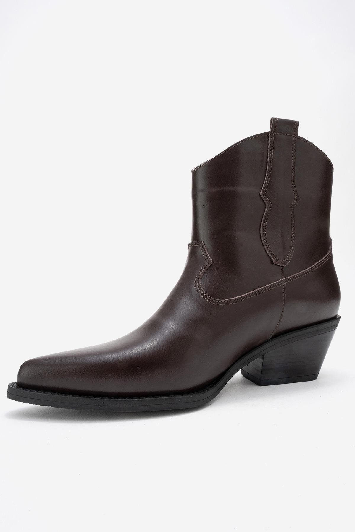 Elia Leather Western Boot, Alternate, color, Brown