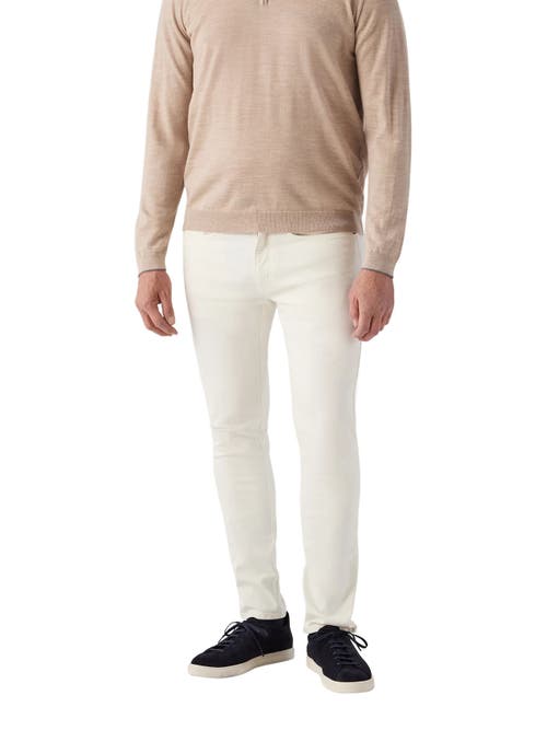 Robert Talbott Hudson Comfort Stretch 5 Pocket Pant In White