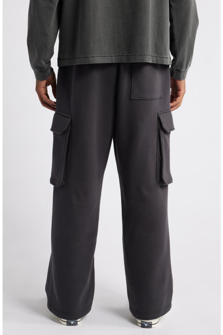 Fleece Cargo Pants, Alternate, color, BLACK FADED