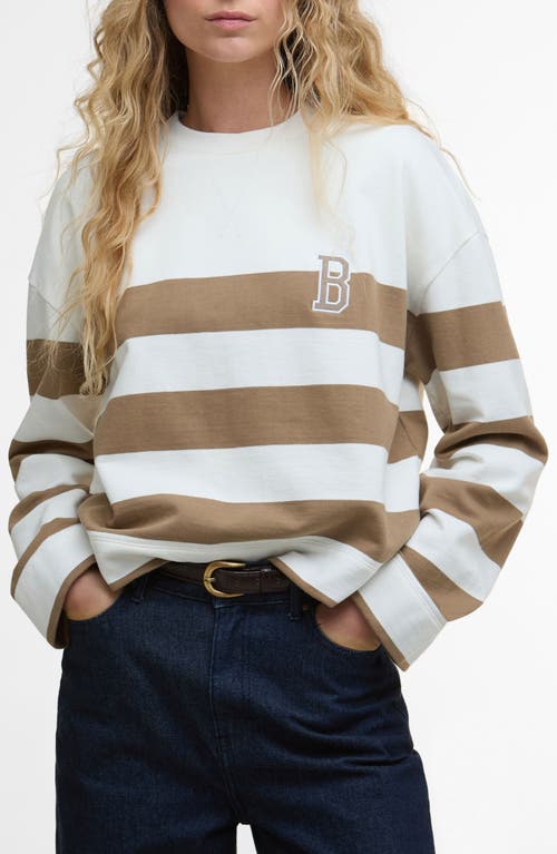 Barbour Faye Stripe Sweatshirt In Neutral