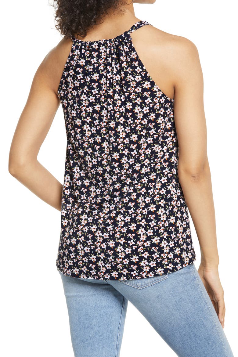 Halter Tank, Alternate, color, NAVY