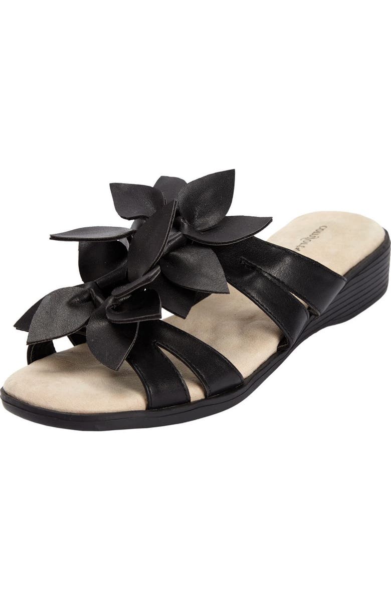 Comfortview The Paula Slip On Sandal, Main, color, Black