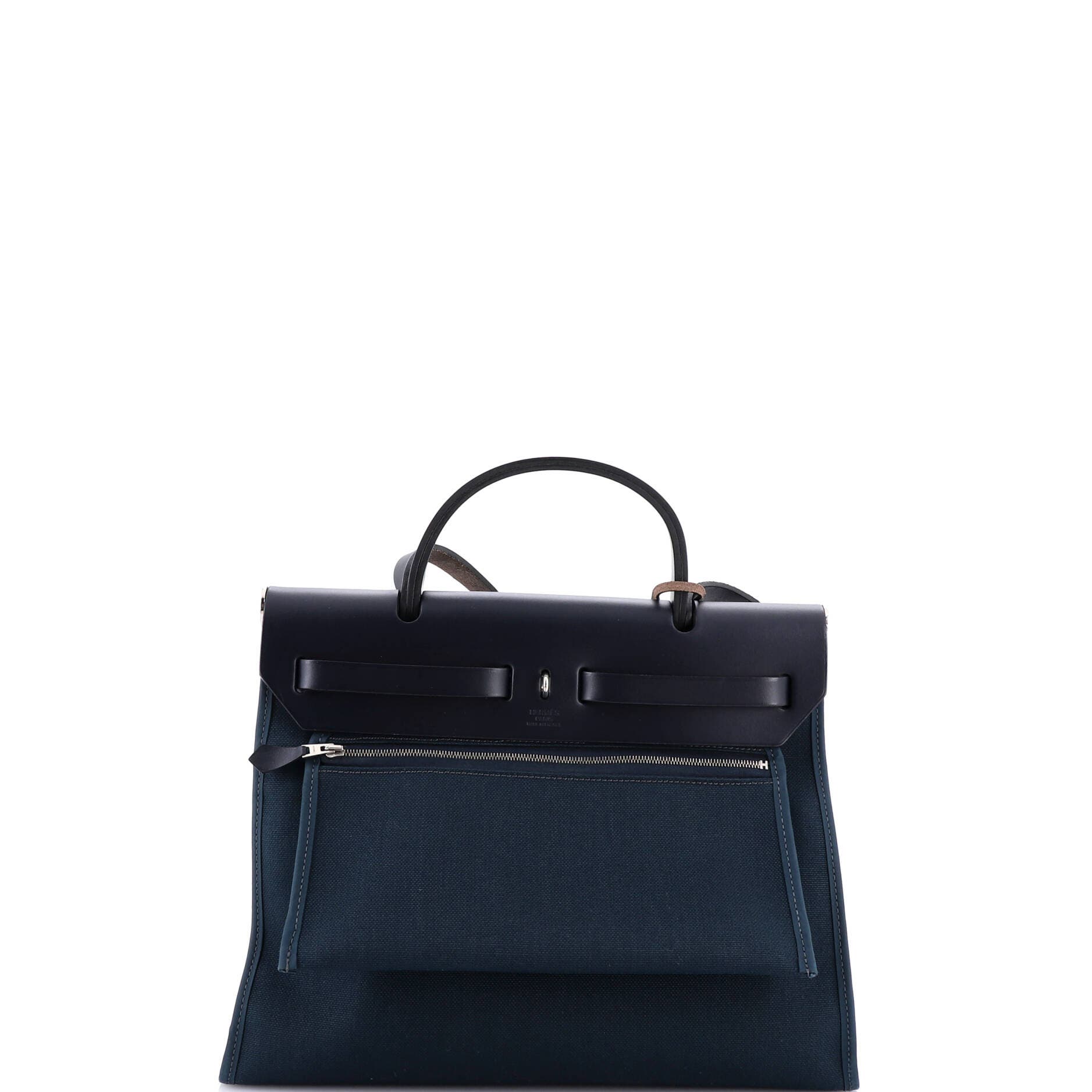 Pre-Owned Hermes Herbag Zip Leather and Toile 31, Alternate, color, 